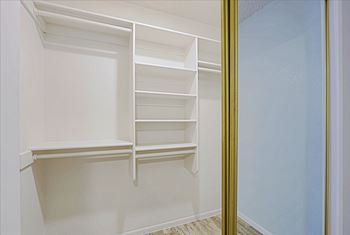 Roomy walk-in closets